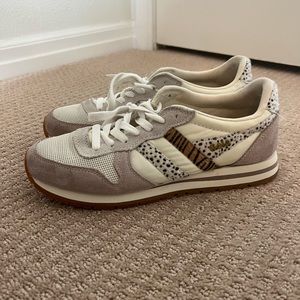 Gola Tennis - purple/pink with animal print stripes